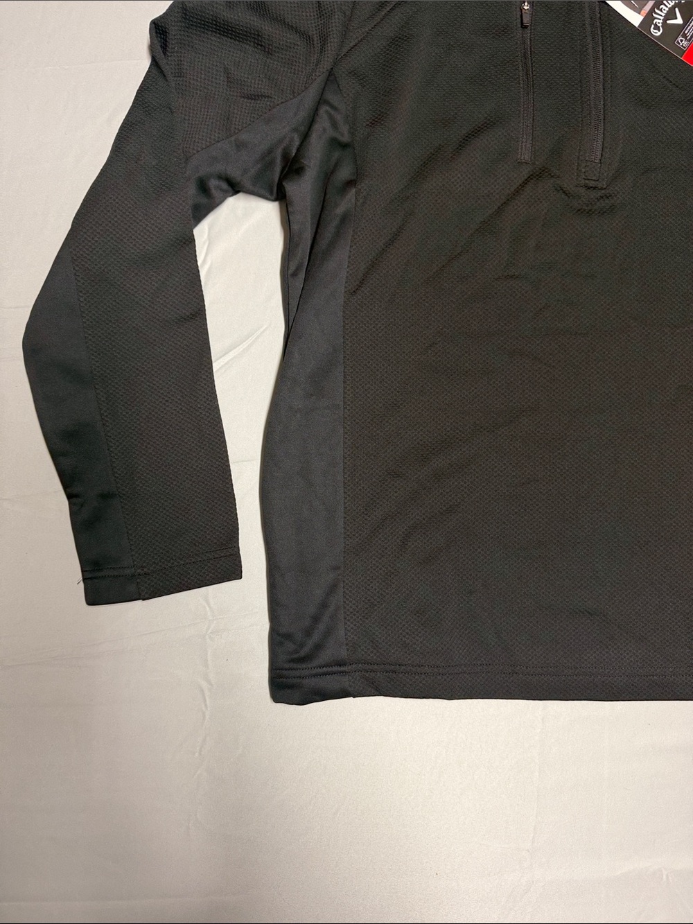 Men's Black Quarter-Zip Performance Jacket - Callaway NWT - Picture 4 of 10